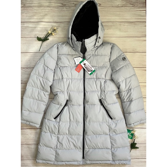 Andrew Marc Long Stretch Puffer Jacket - Picture 3 of 16